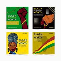 Black History Month Social Media Post vector