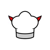 gráfico de vector de ilustración del logotipo del chef del diablo. perfecto para usar en empresas de tecnología