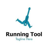 Illustration Vector Graphic of Running Tool Logo. Perfect to use for Technology Company