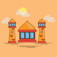 Mosque ilustration flat design template vector eps 10