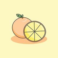 ilustración vectorial de pareja de fruta naranja vector