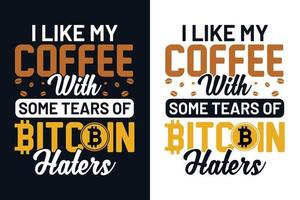 diseño de camiseta de bitcoin vector