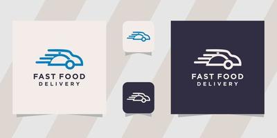 diseño de logotipo de entrega de comida rápida vector