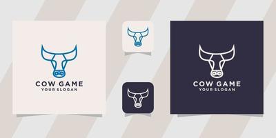 cow game logo template vector