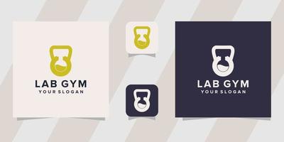 lab gym logo template vector