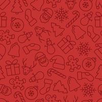 Subtle red on red seamless repeatable Christmas pattern vector