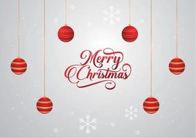 Merry Christmas with white snowflake and golden text effect free vector