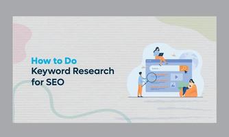 SEO Keyword research blog post imagery banner design , Social media post template free vector