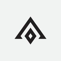 Initial letter A arrowhead outdoor hunter simple logo vector