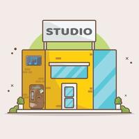 Music studio with vending machine vector illustration