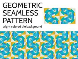 Geometric pattern Abstract tile Bright colors vector