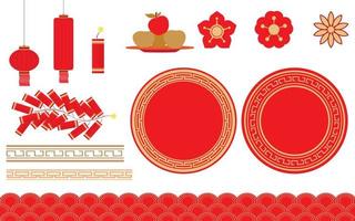 The decorations are used for the design of online banners for Chinese New Year festivals