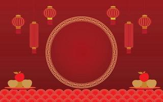 Background illustration for designing online signs or banners for Chinese New Year vector