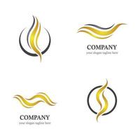 Hair logo and symbol vector icon