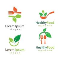 Healthy food logo vector