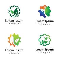 Eco tech logo design vector