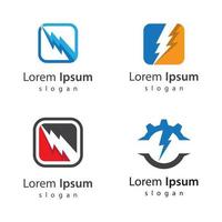 Lightning logo images vector