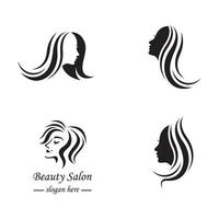 logotipo de peluquería y salón de belleza vector