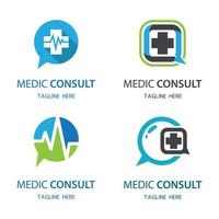 Medic consult logo images vector