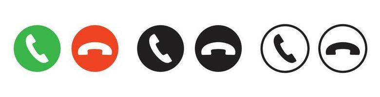 Phone call icon vector. mobile cell answer symbol vector