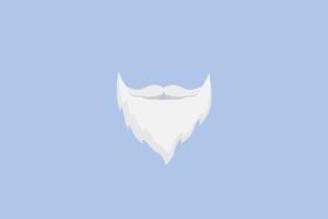 Santa Beard and Mustache Flat Illustration vector