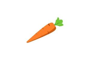 Carrot Icon Sign Flat Illustration on White Background vector