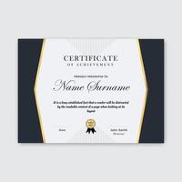 Plantilla de diseño de certificado de diploma de premio vector
