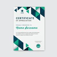 Plantilla de diseño de certificado de diploma de premio vector