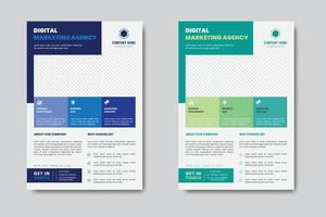 Corporate Professional Digital Marketing Agency Flyer Design Template vector