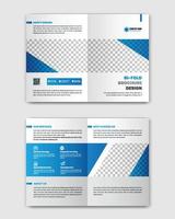 Corporate Bifold Brochure Design Template vector