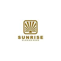 sunrise logo template in white background vector