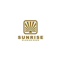 sunrise logo template in white background vector