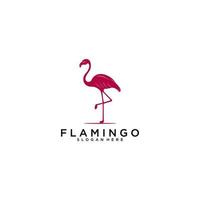 flamongo logo template, vector, icon in white background vector