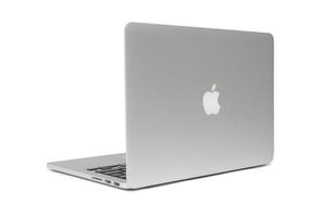 BELGRADE, SERBIA, 2017 - MacBook computer isolated on white. The MacBook is a brand of notebook computers manufactured by Apple Inc. photo