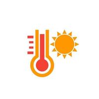 icono de vector de meteorología y temperatura