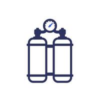 oxygen tanks icon on white vector