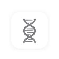 dna chain icon, genetics, gene research vector symbol