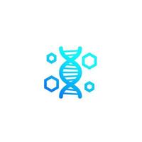 genetics, dna research icon vector