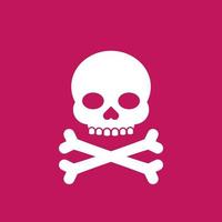 skull and bones vector sign