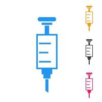 syringe icon isolated on white vector