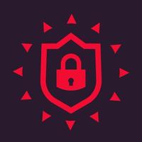 Cybersecurity icon for web vector