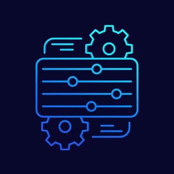 icono de línea de panel de control para web y aplicaciones vector