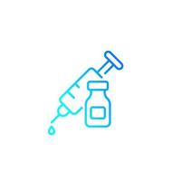 vaccination linear icon vector