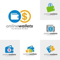 Set of Money Wallets logo design vector template, Creative Wallets logo design concepts