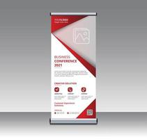 Conference business roll up , pop up banner standee design template vector