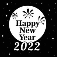 happy new year simple design vector