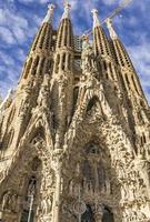 BARCELONA, SPAIN, 2019 - Cathedral La Sagrada Familia in Barcelona, Spain. It is designed by architect Antonio Gaudi and built since 1882. photo