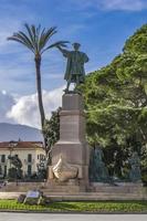 Monument to Christopher Columbus in Rapallo, Italy