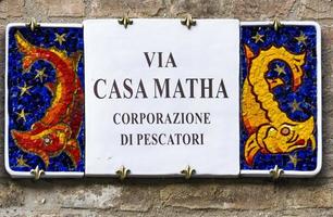 Decorative street sign from Ravenna, Italy photo