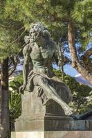 Monument to Christopher Columbus in Rapallo, Italy photo